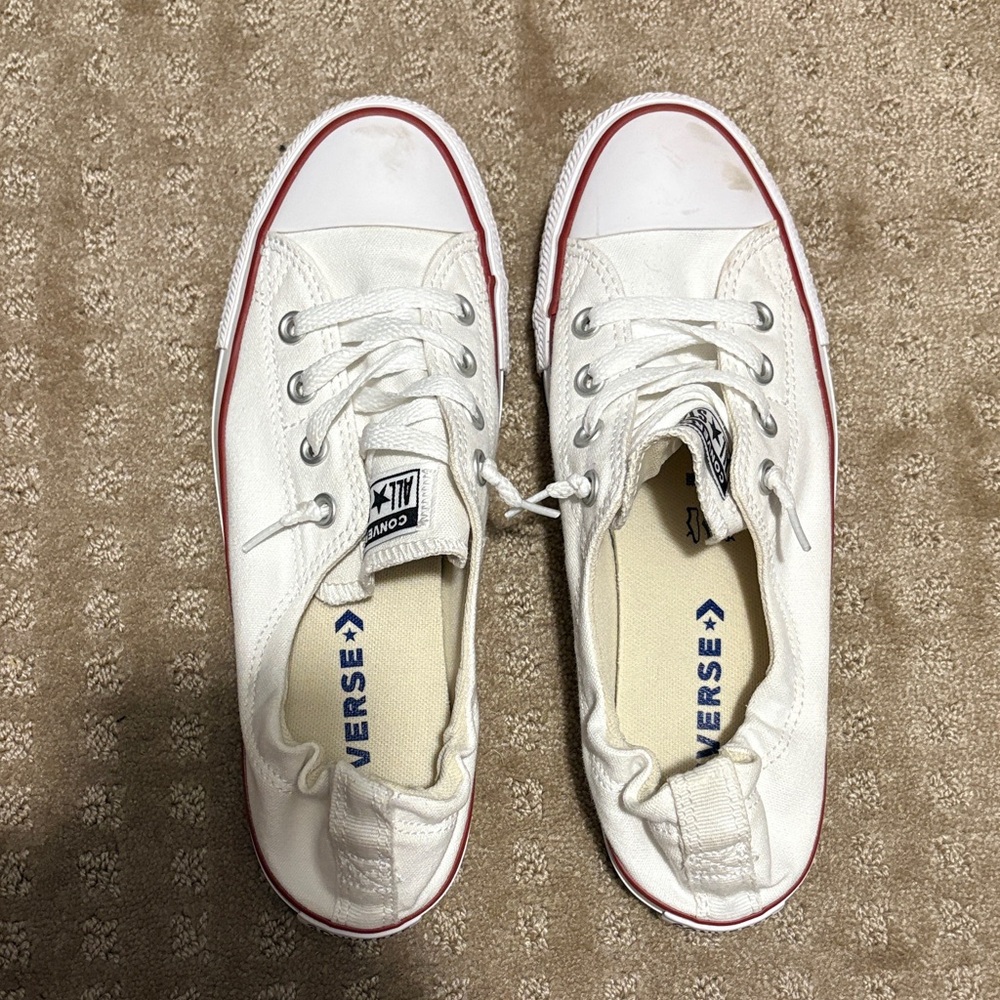 Converse White and Red Women's Sneakers